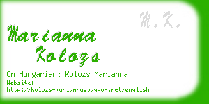 marianna kolozs business card